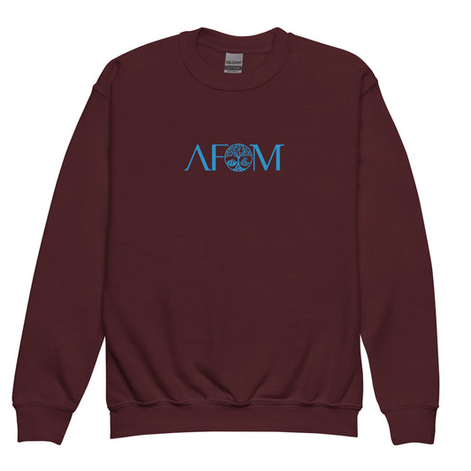 Comp Sudadera unisex con cuello redondo para jóvenes