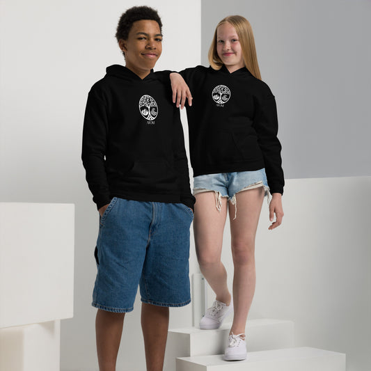 Ai1 Sudadera con capucha unisex para jóvenes de mezcla pesada